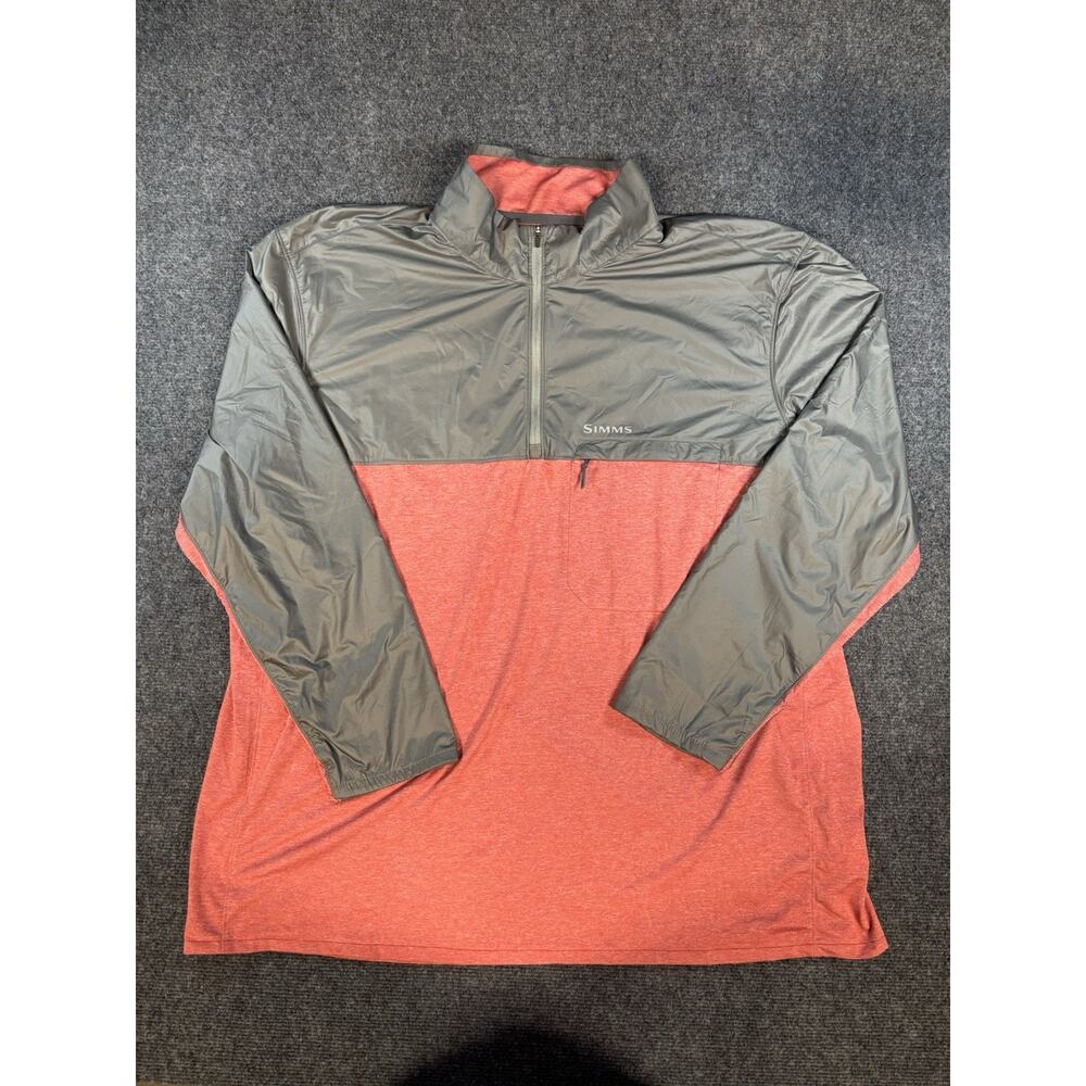 Simms Mens SolarFlex Wind Half Zip Shirt Size 2XL Fishing
